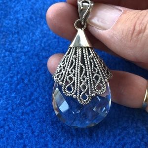 Artisan Crafted sterling Briolette Drop Pendant
